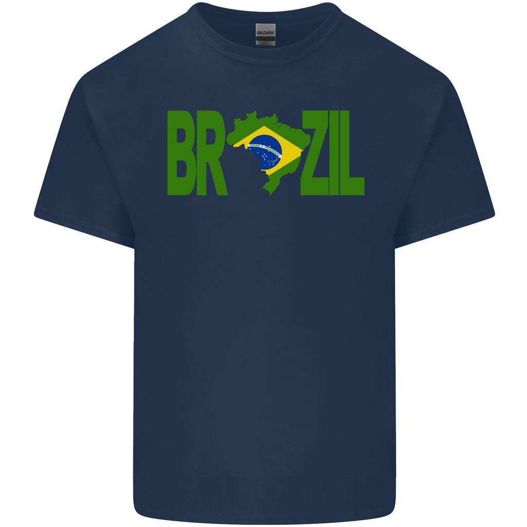 Brazil Football Brazilian Soccer Flag Mens Cotton Graphic T Shirts Woman Man Brazilian National Flag Pride Cotton Tee Tops