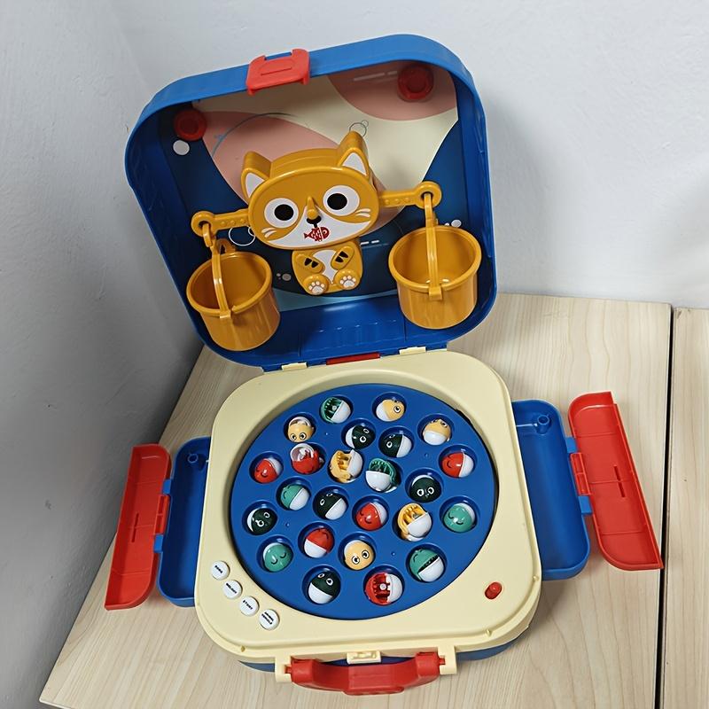 

24 Маленькие Рыбки Игрушки Рыбалка Тарелка, Интерактивные Игрушки для Нескольких Человек, Подходят для Мальчиков и Девочек в Качестве Подарков синий