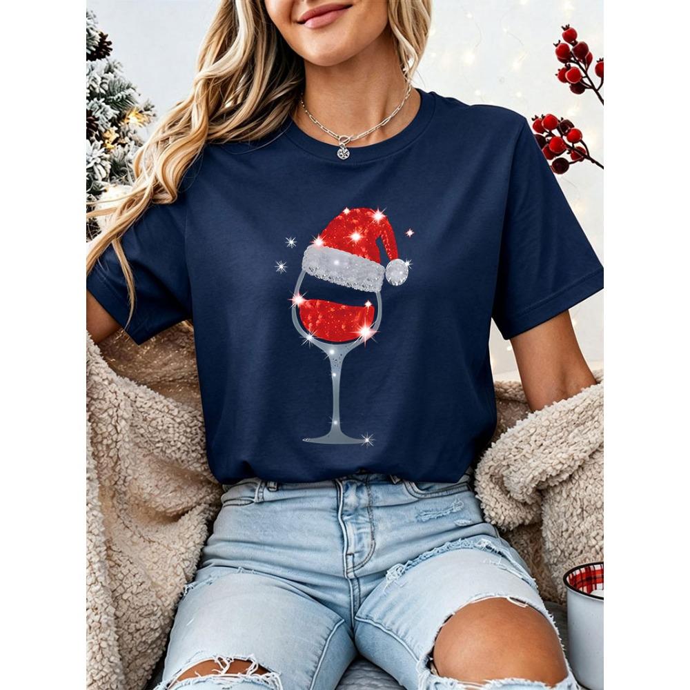 Cute Cat & Paw Print T-shirt Women's Harajuku Short Sleeve Casual