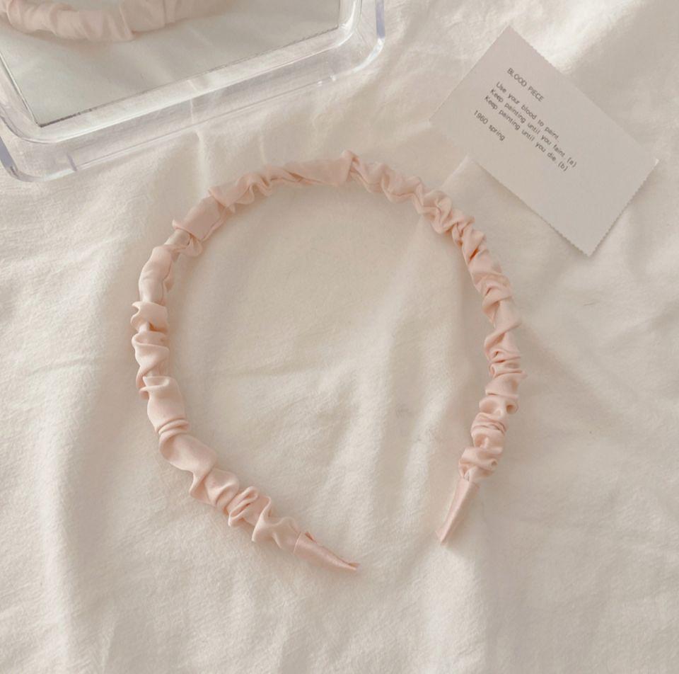 

First Love Атласная плиссированная повязка на голову и набор заколок для волос в виде фиолетового винограда - элегантные аксессуары для волос для женщин розовый