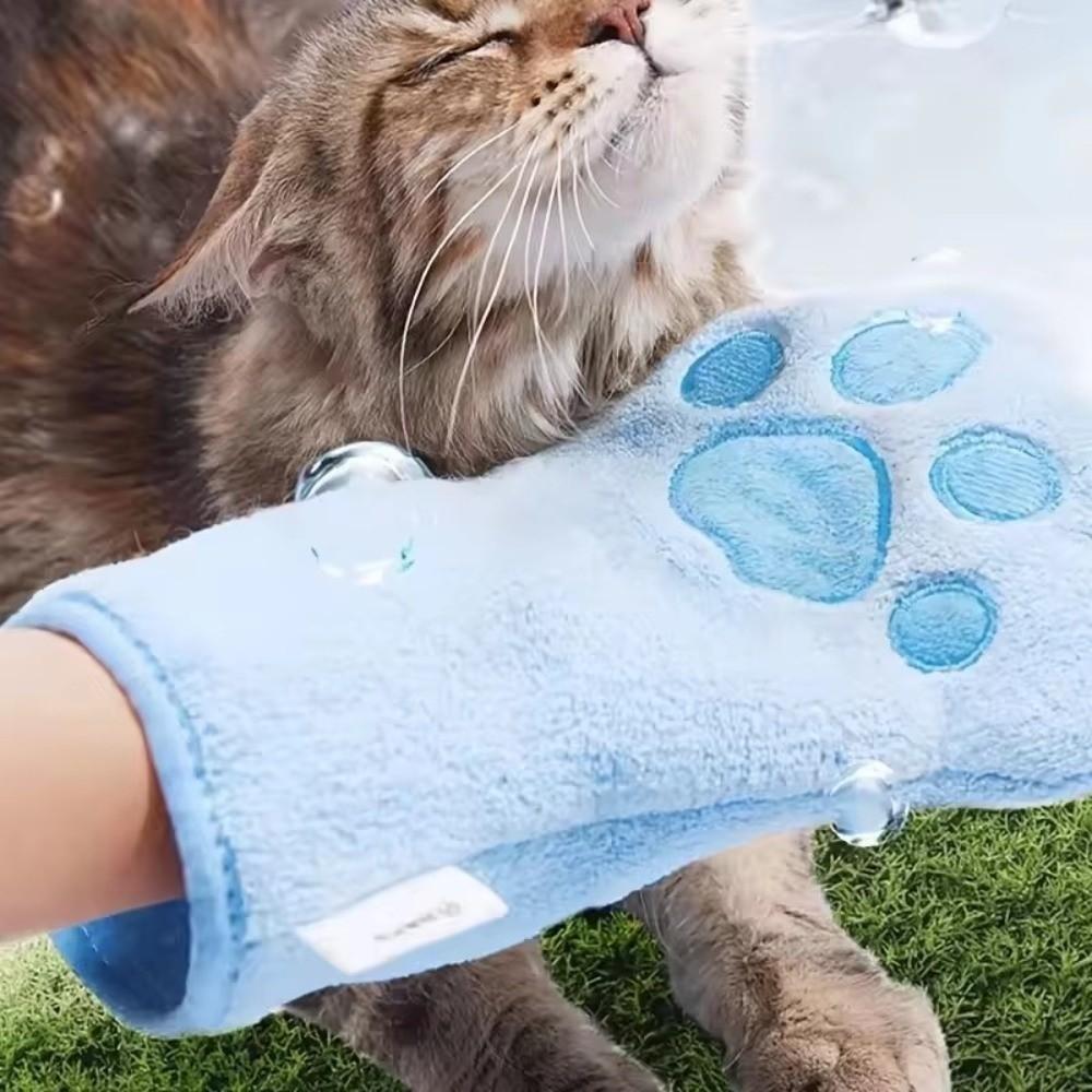 Professional Cat Bath Towel Quick Drying Pet Towel Glove Pet Drying Glove  for Pet Supplies