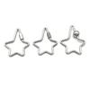 Creative Stainless Steel Star Hexagon Carved Screw Lock Hook Carabiner Keychain Jewelry Diy Clasp