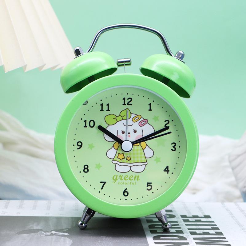 Coniglietto Carino Cartone Animato Sveglia per Bambini e Ragazze Dormitorio Studentesco Artefatto per il Risveglio Sveglia Semplice Piccola Volume Alto Risveglio
