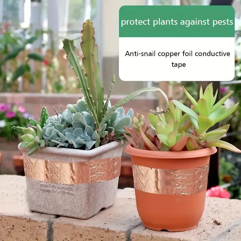 1 Roll Conductive Copper Tape DIY Crafts Shielding Tape for Slug & Snail Repellent Copper Foil Tape Versatile 20m