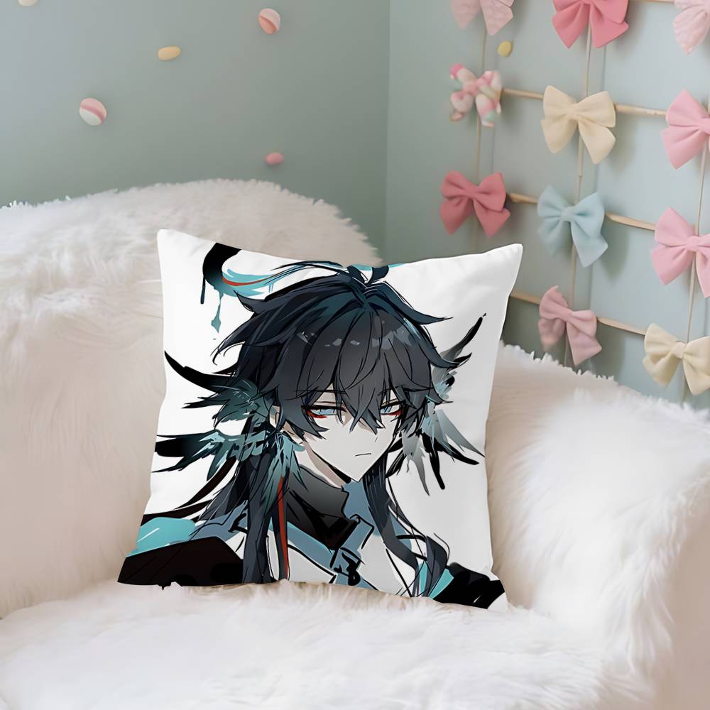 Dan Heng Imbibitor Lunae Case Plush Fabric Soft Pillowcase Double Sided Print Cushion Cover Household Gifts