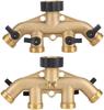 1Pc Female Thread 3/4" Brass 4-Way Garden Hose Diverter Y Type Faucet Connector Garden Irrigation Watering Supplies
