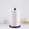 Paper Towel Holder countertop, Free-Standing Kitchen roll Holder for Kitchen Bathroom, Black Paper Towel Holder Stand Dispenser with Stainless Base