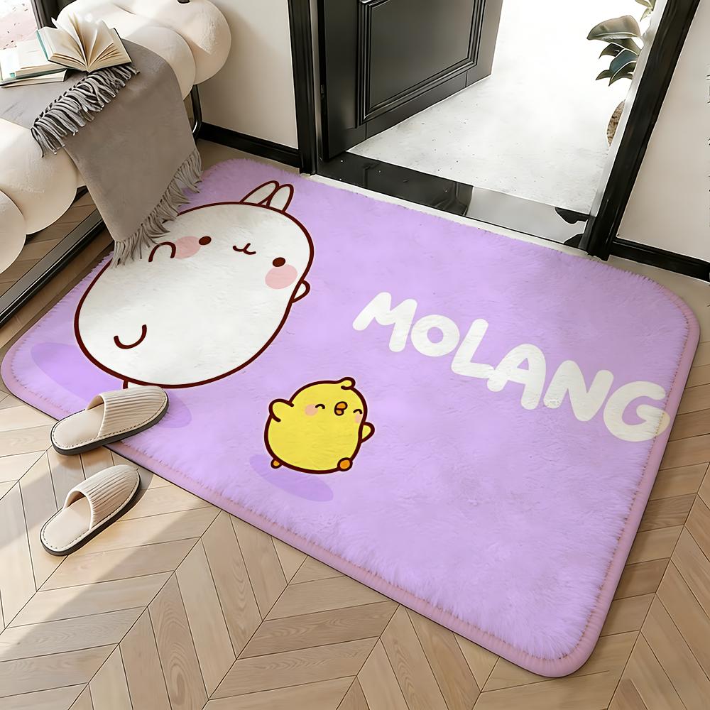 Soft Absorbent Non-Slip Rug Character Molang Floor Mat Home Decor Doormat Bedroom Floor Mat Shower Carpet