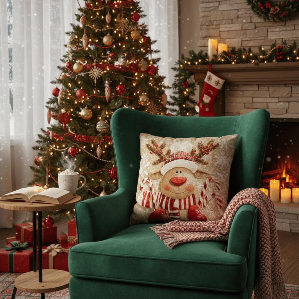 45×45cm Kissenbezug Plüsch Plüsch Kissenbezug Neu Weihnachten Dekokissenbezug Heimdekoration