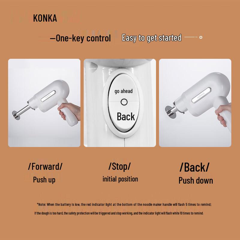 KONKA KMTJ-0401-W Handheld Electric Noodle Maker CN Plug (adapter Included)