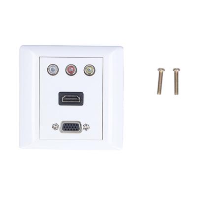 Audio Video Wall Socket Support 1080P High Impact Resistance Durable Composite Video Panel