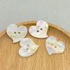 30pcs Glossy Surface Heart Buttons Cute Resin Buttons Mini Butterfly Buttons  Clothing Coat
