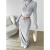 Women'S Simple Casual Fashion Suit Spring/Summer New Versatile Commuting Knit Two-Piece Set
