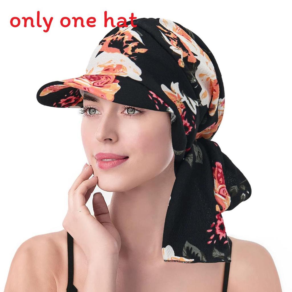 Wide Brim Headscarf Hat With Leopard Print And Floral Pattern Summer Style For Women And Men