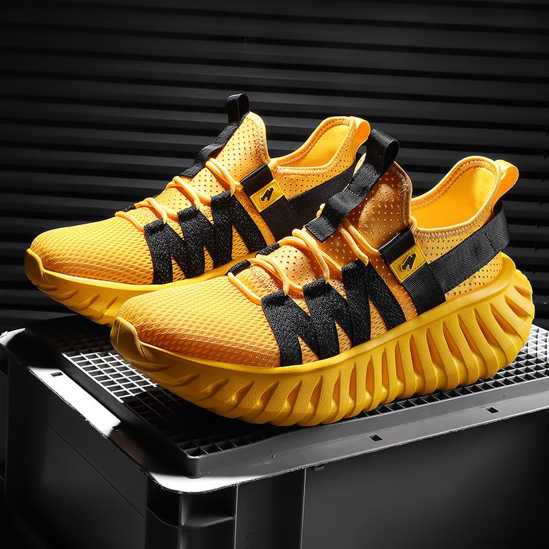 New Marathon Shoes Men's Thick Soled Cushioned Running Shoes Breathable Lightweight Couple Jogging Comfort Sports Training Shoes