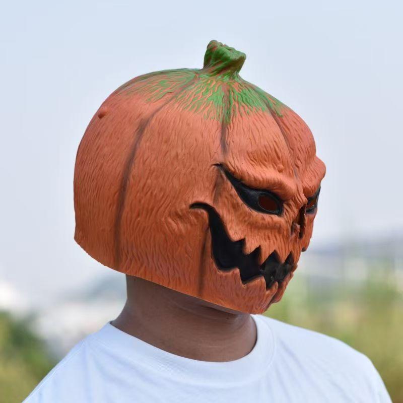 Halloween Latex Full Head Mask for Adults & Kids Pumpkin, Animal, Fox, Panda, Monkey Character Cosplay Costume Accessory