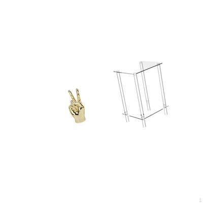 Creative Acrylic Finger Gesture Sculpture Table for Home Living Room Bedroom Bathroom Kitchen Shelf
