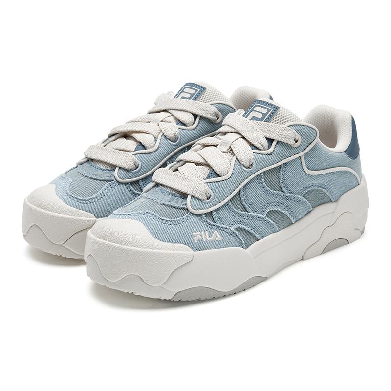 Fila Omelette So Casual Denim Trendy Retro Classic Comfortable Low-Top Sneakers Women sneakers Ocean-Blue F12W542208FBO