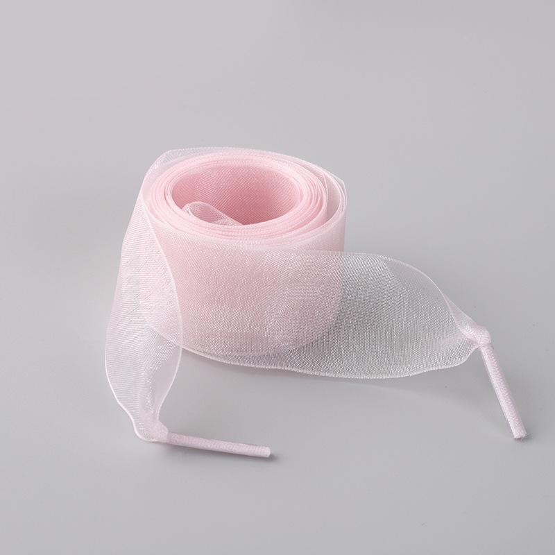 New 2.3CM Width Flat Silk Shoelace Mesh Yarn Shoelaces Sneakers Rope Shoe Laces for Shoes 100/120/140/160CM Shoes Accessories