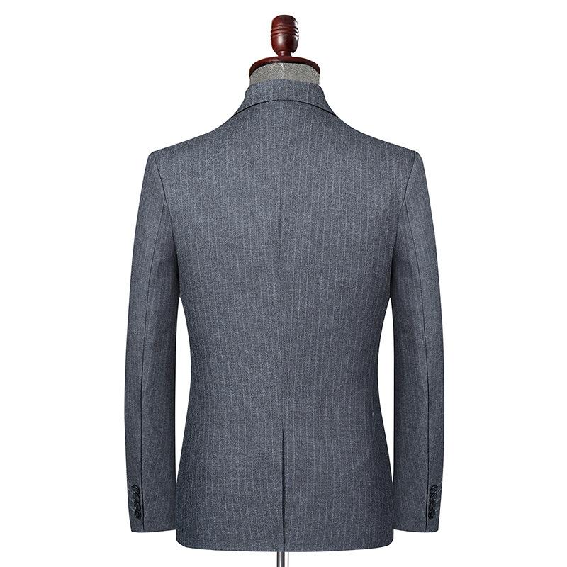 Spring and Autumn New Men's Striped Suit Slit Korean Style Slim Youth Small Suit Casual Single Western Men