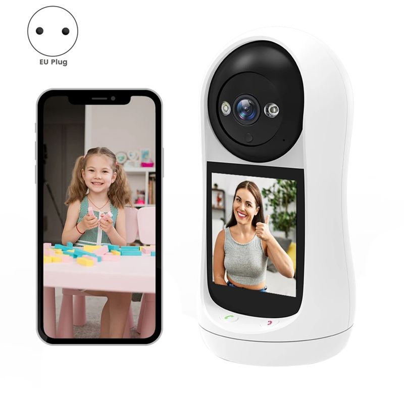 ABUO-3MP Wifi Camera Video Call With 2.8 Inch IPS Screen IP Camera Baby Monitor Indoor Security Camera