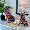 New Style Dog Ornaments Home Statue Living Room Entrance Decoration Creative Desktop Resin Crafts