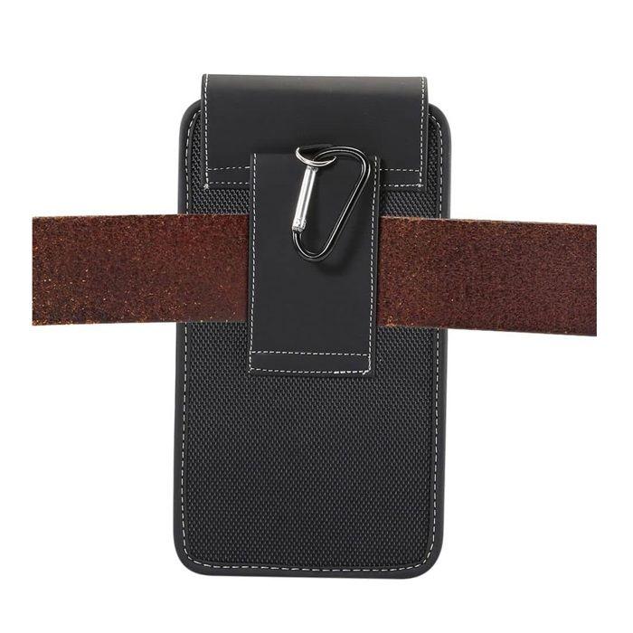 Pour Nothing Phone (3a) Pro (2025) Housse Ceinture Verticale Cuir et Nylon - Noir