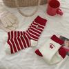 Year Of The Horse Red Socks Mid-Leg Socks Season Thickened Warm Embroidered Pony 26 New Year'S Stockings