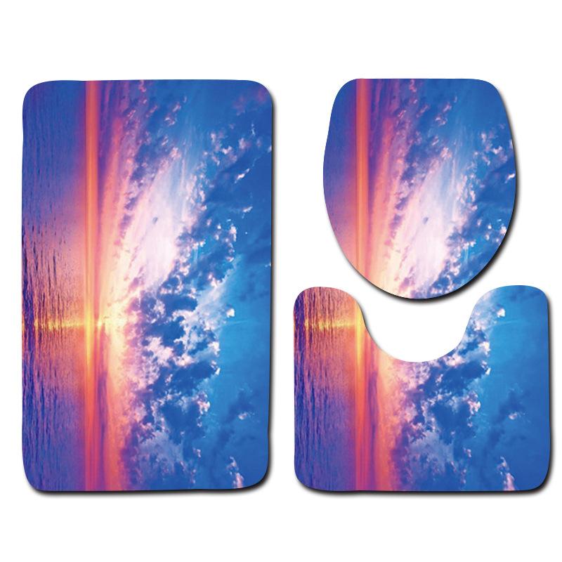

Bathroom Floor Mat Bathroom Mat Toilet Three-Piece Set 45 * 75cm