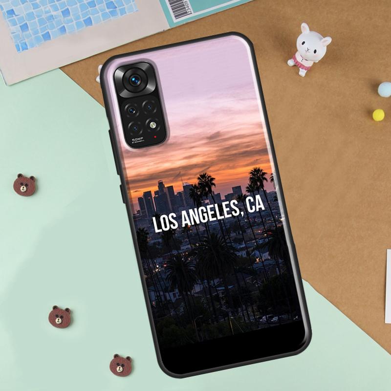 Los Angeles California Phone Case For Xiaomi Redmi Note 12 8 9 10 11 Pro 8T 9S 10S 11S 12S 10A 9C 10C 12C Cover