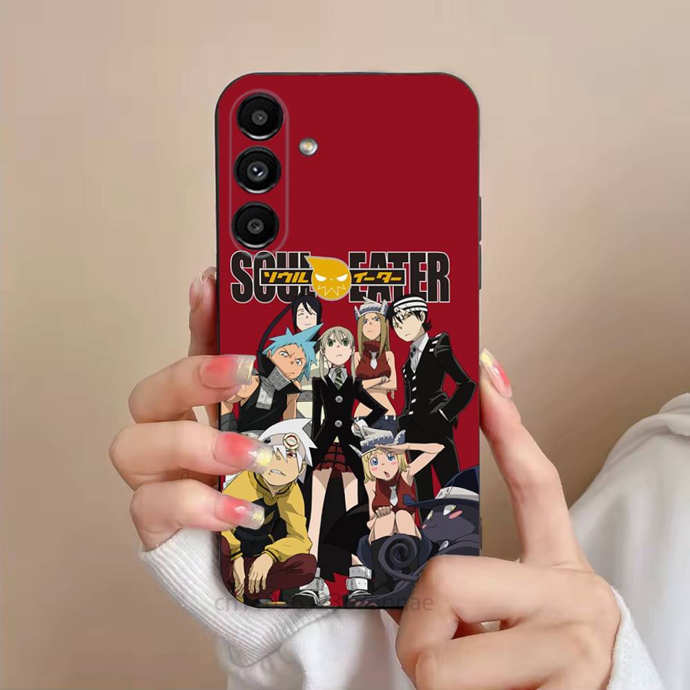 S-Soul Eater Anime Phone Case For Samsung S25,24,21,22,23,S30,Ultra,S20,Plus,Fe,Lite,Note,S10,S9,Black Soft Shell