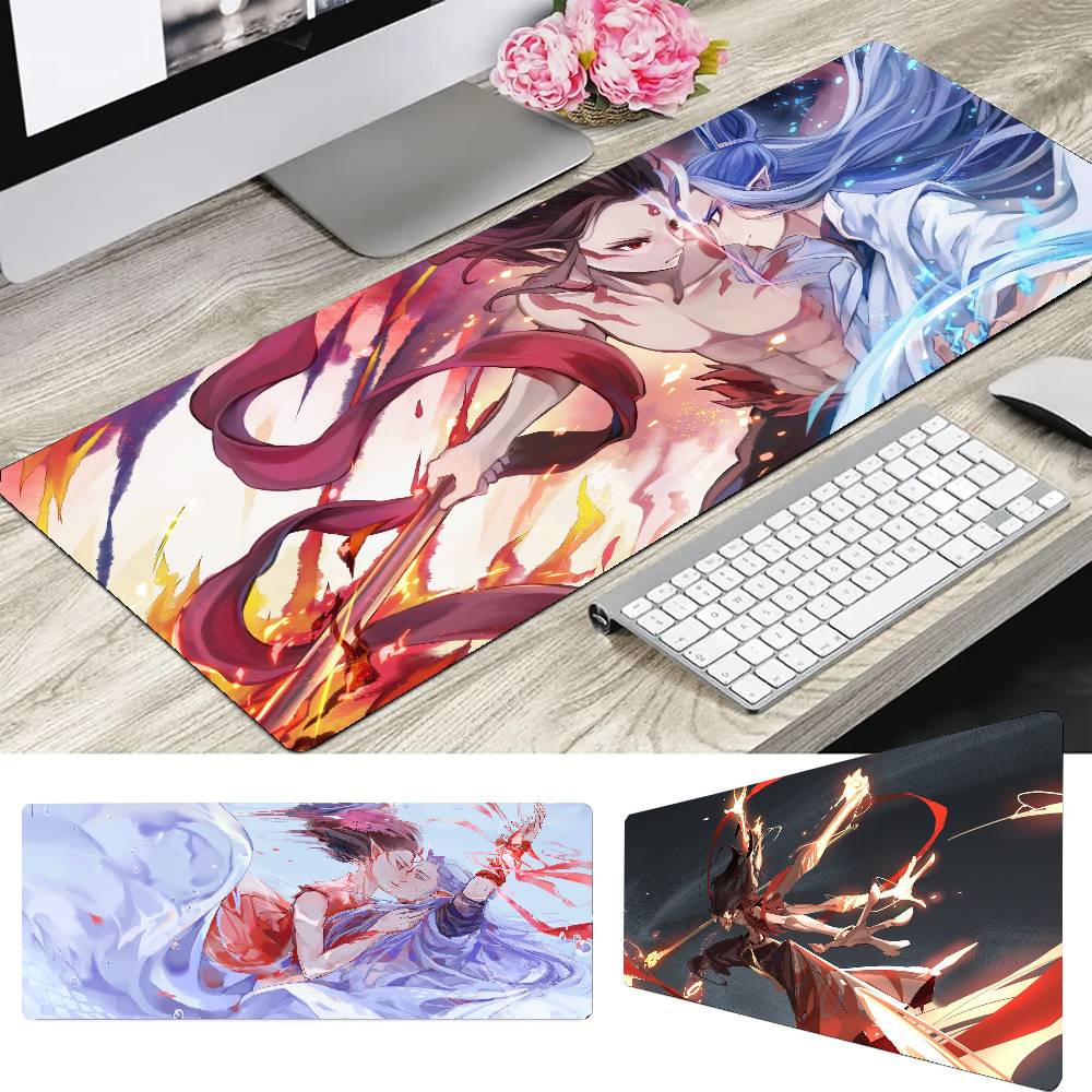 Nezha Movie Animation Mousepad Mouse Mat Desk Mat With Pad Gaming Accessories Prime Gaming XXL Keyboard Pad Padding Mat
