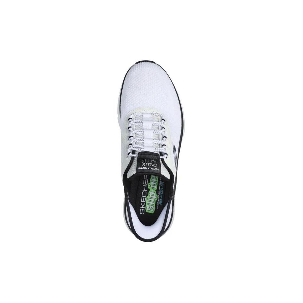 Skechers DLux Walker 2.0 Slip-On Comode Versatili Tessuto Pelle Sintetica Ammortizzazione Traspiranti Scarpe da Ginnastica Basse Uomo sneakers 232446-WBK
