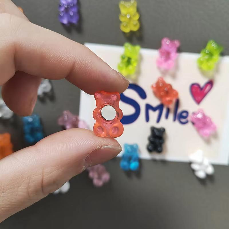 11/22 Stück 11 Stück/1 Packung Mischfarben Bär Kühlschrankmagnet für Tafel Foto-Memoboard Büro Kühlschrank Dekorationszubehör