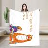 The Tiger Who Came to Tea Blankets Velvet Print Cartoon Book Breathable Thin Throw Blankets for Office