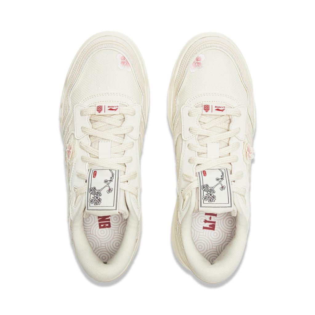 New LINING Moon White 3 Skateboard Shoes Women's Low Top Xuan Paper White AGCV078-12