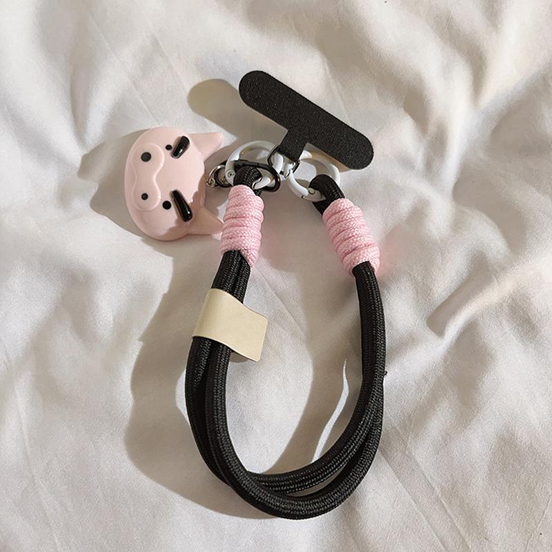 Cartoon Crayon Shin-Chan Phone Chain For Iphone For Samsung Huawei Xiaomi Anti-Lost Wrist Rope Strap Bag Decoration Keyrings