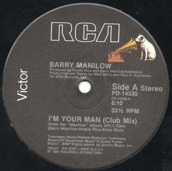 

12inch Record BARRY MANILOW - I m Your Man PD14330 RCA Victor 1985 US Soul/Funk Used