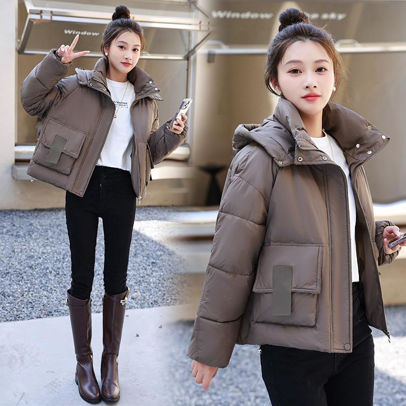 New Down  Clothes Women's Fashion Hooded Short  Clothes Loose Winter  Jackets Thickened Bread Clothes