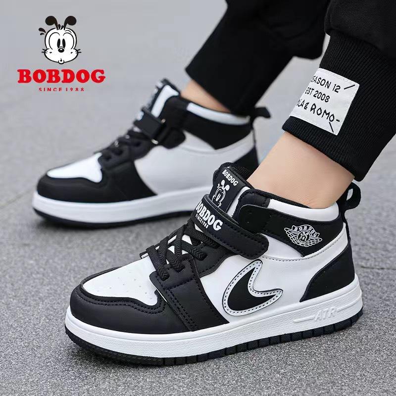 Babu Bean Classmate Boys Sneakers Spring and Autumn New Leather Surface Waterproof Single Shoes Children's Shoes Medium and Older Children 2025