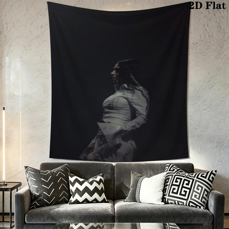 Charli Xcx Wall Tapestry Aesthetic Wall Hanging Printed Fabric Blanket Decorative Tapestries for Bedroom Living Room Home Decor