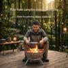 Portable Campfire Stove & Foldable Grill: Stainless Steel Lotus Stand for Outdoor Cooking & Boiling Tea