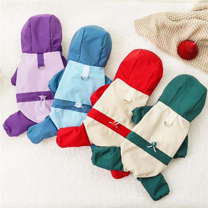 Waterproof Outdoor Suit for Small & Medium Dogs: Autumn/Winter Pet Clothing with Leash Accessories