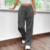 Pantaloni Casual alla Moda da Donna con Stampa Texturizzata, Tasche e Vita Elasticizzata.