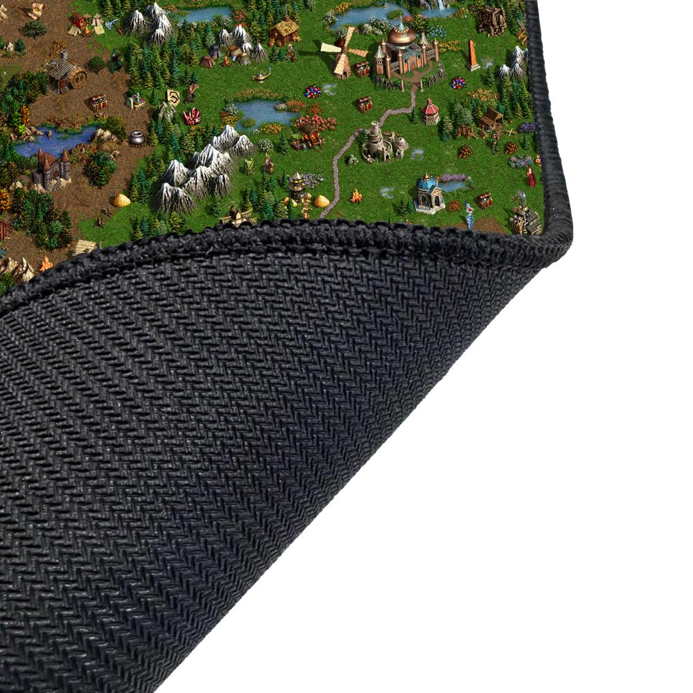 Heroes of Might and Magic 3 Mappa Arte Tappetino Mouse XXL Gomma Antiscivolo Tappetino Mouse Tappetini Tastiera Accessori Gaming Tappetino Mouse 900x400mm