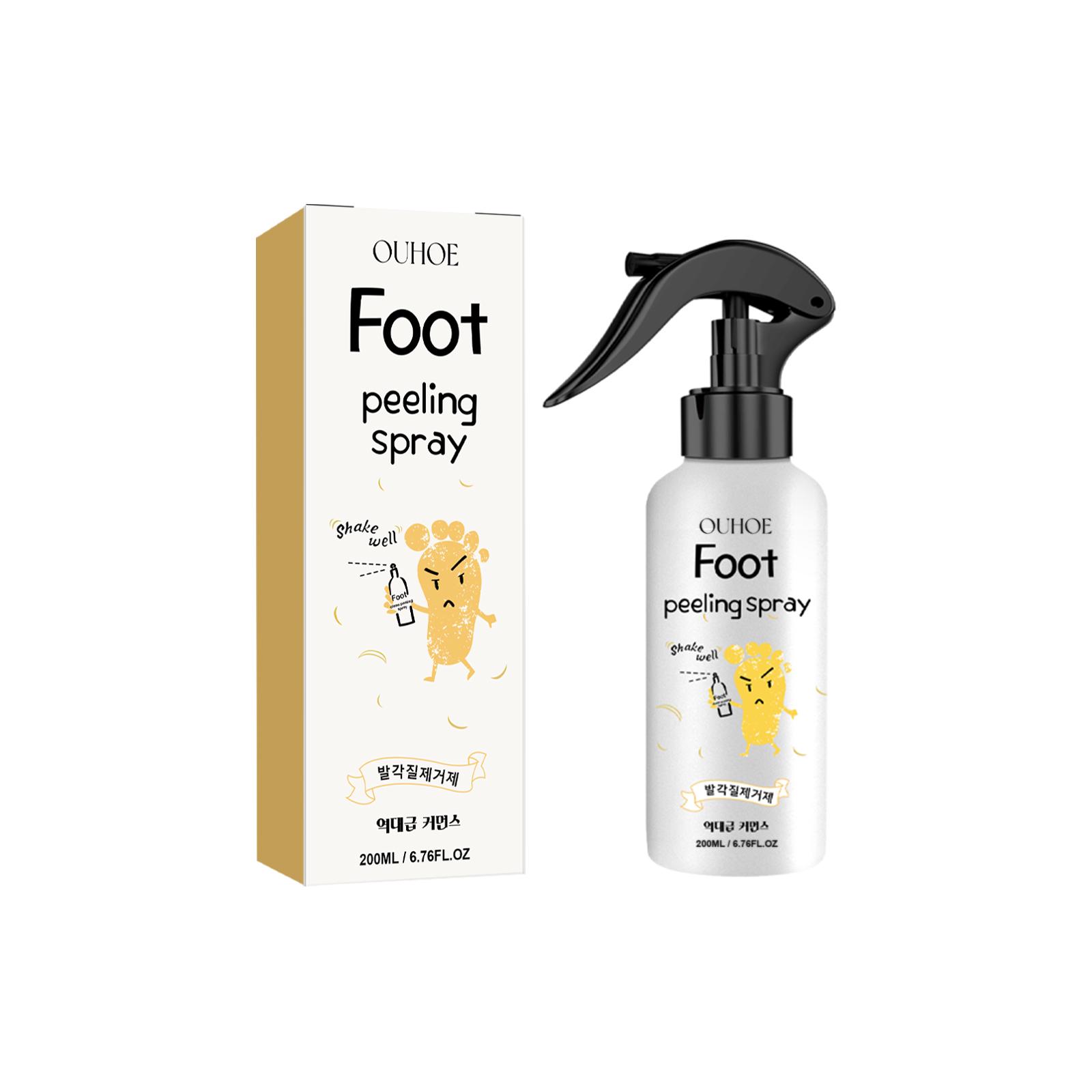 

OUHOE Foot Exfoliating Spray. Repair, Brighten, Remove Dead Skin, Calluses, and Age Spots. Foot Softening and Whitening Care Spray