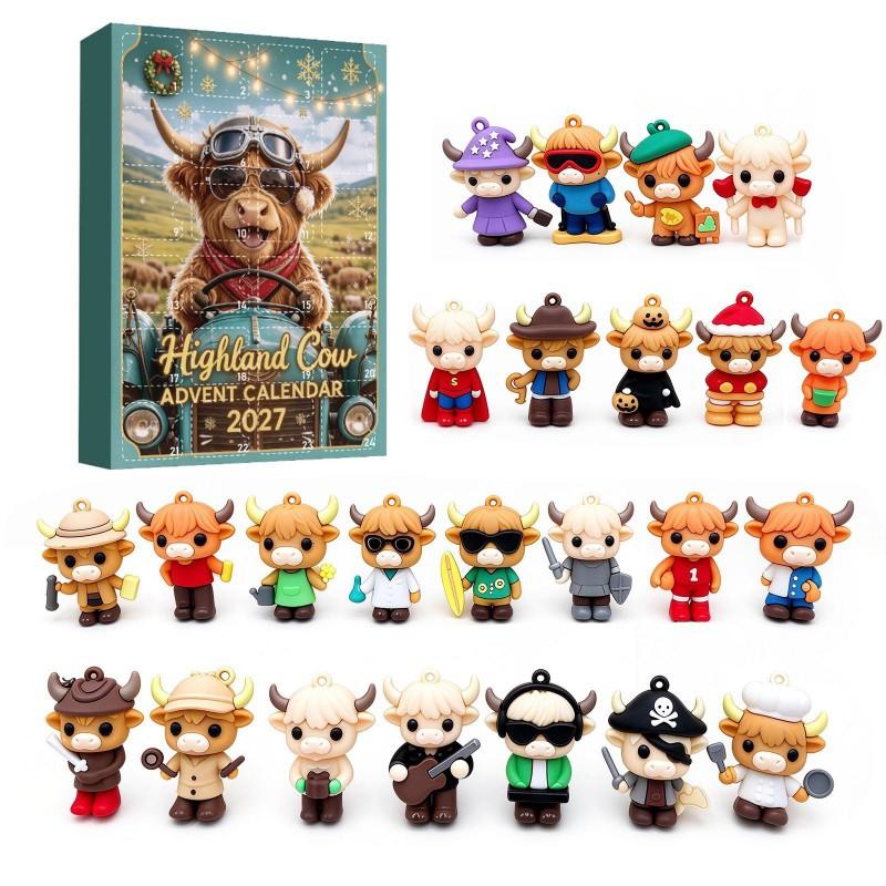 2026 Animal Christmas Advent Calendar Acrylic Blind Box Toy Adults Collectible Holiday Countdown Gift