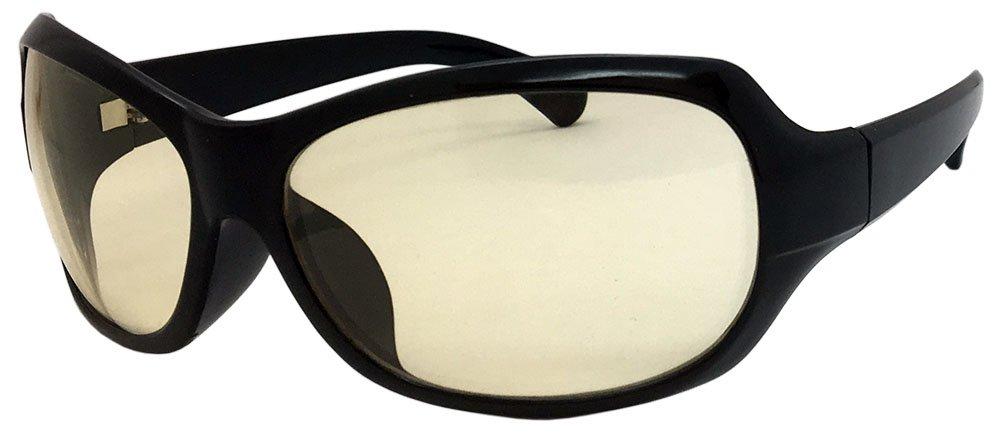 Face Trick Glasses Performance Blue and UV Protection Lenses from Sabae - Ultra-High Near-Infrared, Light, Manufacturer, Black/Light Brown, IR3128-1LB
