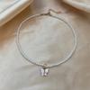 Y2K Pearls Bead Butterfly Pendant Necklace Women Fashion Egirl Punk Grunge Clavicle Chain Fashion Valentines Day Gifts