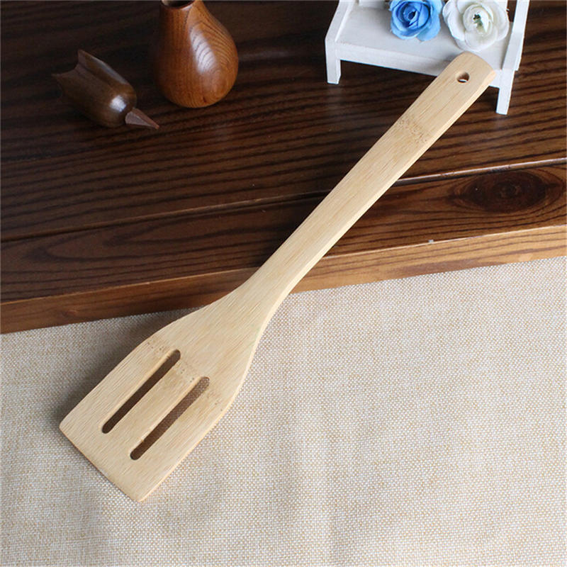 6X/Set Bamboo Utensil Kitchen Wooden Cooking Tools Spoon Spatula Mixing Hot Sale